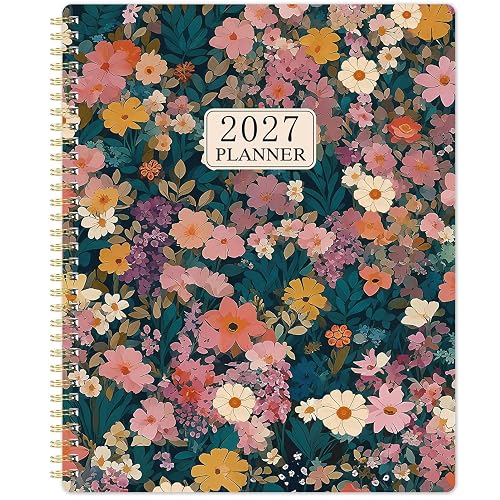 2027 Planner - 2027 Planner Weekly and Monthly, Jan 2027 - Dec 2027 | 2027 Calendar Planner with Colorful Tabs, Twin-Wire Binding, Back Pocket, 11'' x 8.5", Planner 2027 for Office, Home, School