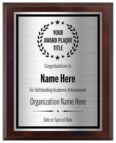 Award Plaques Personalized, Custom Engaved with Your Text, Choose Your Size | Customized For Employee Appreciation, Recognition, Retirement, Service, Thank You, Custom Awards For Coworker & Friends