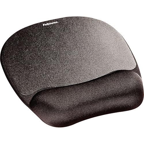 Fellowes Memory Foam Mouse Pad/Wrist Rest- Black (9176501)