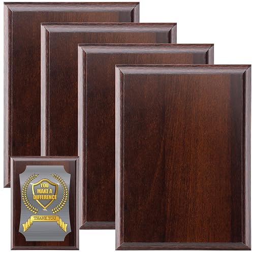 Memorywuu DIY Blank Wooden Award Plaques | Personalized Engraved Plaques Trophy Gift for Thank You, Photo, School, Sports, Special Achievements, Retirement