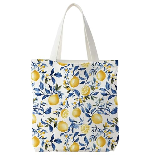 BNHJKFQZ Canvas Tote Bag 15x15 Inches for Women,Aesthetic Reusable Grocery Tote for Shopping Travel Beach School Gifts