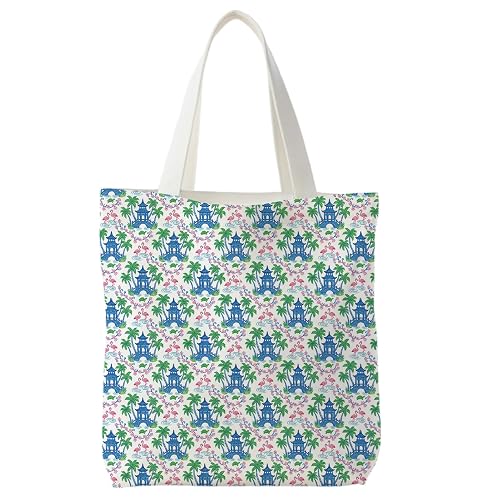 BNHJKFQZ Canvas Tote Bag 15x15 Inches for Women,Aesthetic Reusable Grocery Tote for Shopping Travel Beach School Gifts
