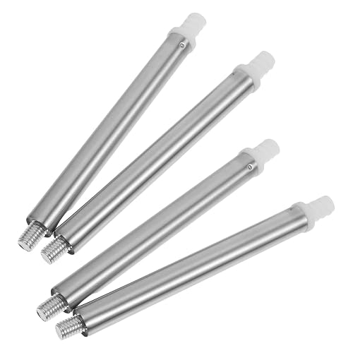 Toilet Brush Replacement Pole 4pcs Threaded Handle Connector | 17.5x1.5x1.5cm Rust-Resistant Part for Bathroom Accessories, Home Cleaning, Landlords and Facility Janitorial Use