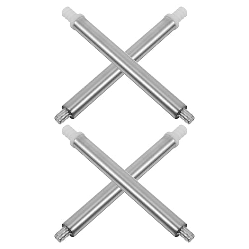 4pcs Toilet Brush Replacement Pole Threaded Handle Connector | 17.5x1.5x1.5cm, Modular Detachable Design, for Broken Handles, Bathrooms, Standard Toilets and Janitorial Use