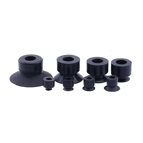 SMC Type Flat Vacuum Suction Cup - 10pcs Silicone and Nitrile Rubber Nozzle for Pneumatic Applications(ZP2-B08MUN)