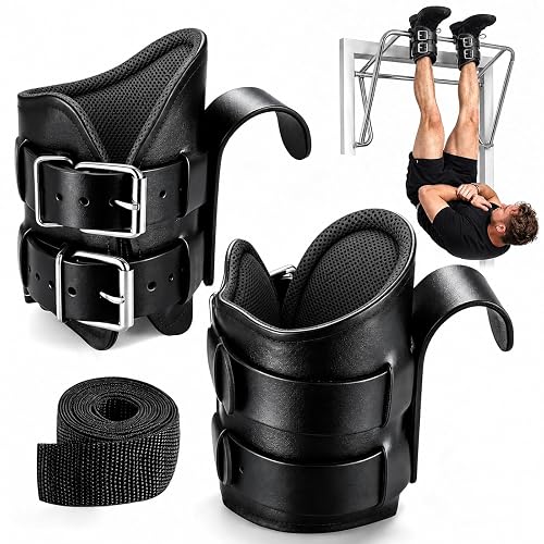 Elezenioc Mesh Anti Gravity Inversion Boots for Hanging Upside Down,Inversion Boots for Inversion Decompression Stretching and Abdominal Exercise,Strength Training Inversion Equipment for Home Gym