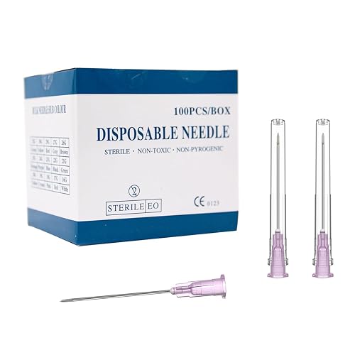 100Pack 18 Gauge 1.5 Inch Needle,Luer Lock Industrial Dispensing Accessories Needles,Individually Wrapped
