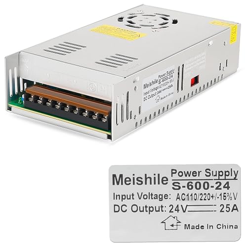 24V 25A 600W DC Switching Power supply Adapter PSU AC-DC 24Volt Industrial Transformer Converter 0-20/10amps LED drive Lamp Meter Electric Printer Heater Motor Pump Stereos Amplifier Fan SMPS 110V/220