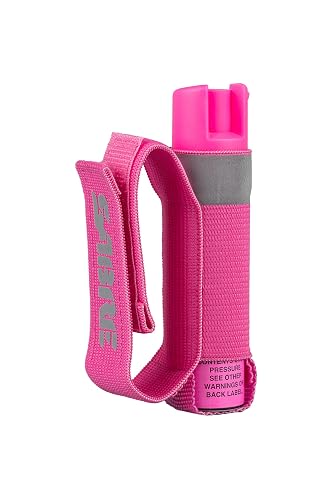 SABRE Runner Pepper Gel Spray for Running, Walking & Personal Safety | Max Strength OC Self Defense Gel w/ 360° Reflective Hand Strap, UV Dye, Reduces Wind Blowback, 16 ft Range, 13-Sec Spray Time