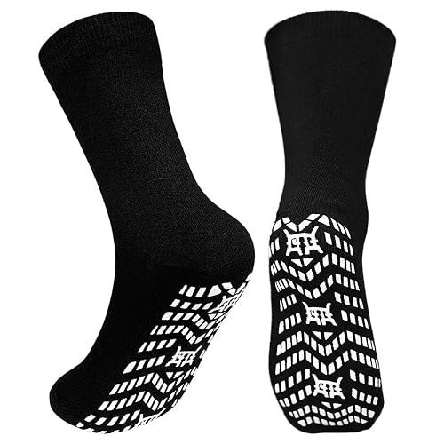 ZAKASA Non Slip Grip Socks: Grippy Socks Men Women Hospital Elderly | Non Skid Slipper Socks with Grippers Fall Prevention Home Safety Recovery Gifts for Seniors Size Up if Between Sizes