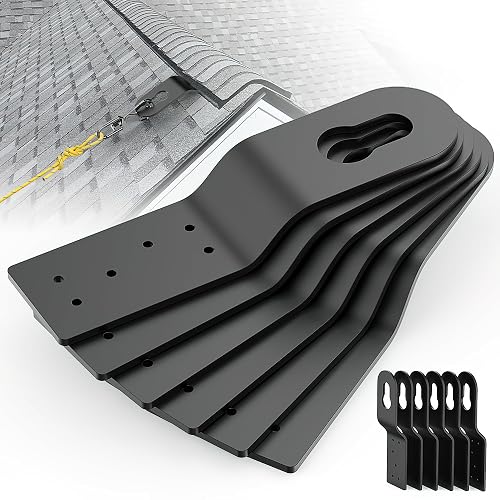 Gadgetzan 12 Pack Permanent Roof Safety Anchors for Fall Protection, Black