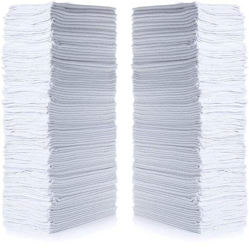 Simpli-Magic Cotton Shop Towels 14"x12" (145 Pack) – Reusable Cleaning Shop Rags for Automobiles, Industries, Garage and Homes (White)