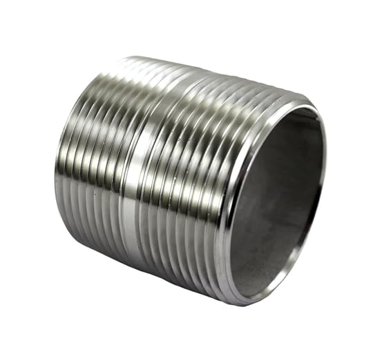 Closed Nipple 1-1/2" Male NPT 304 Stainless Steel Pipe Fitting 1.50", 10 Pack