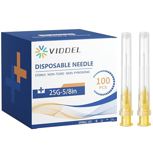 FIRABLE 100 PCS 25g X 5/8 for Science Lab Accessories,Individually Packaged | 25 Gauge 5/8 inch 16mm Luer Lock Disposable Supplies,Industrial Scientific Applications,Dispensing Liquids,Lab Consumables