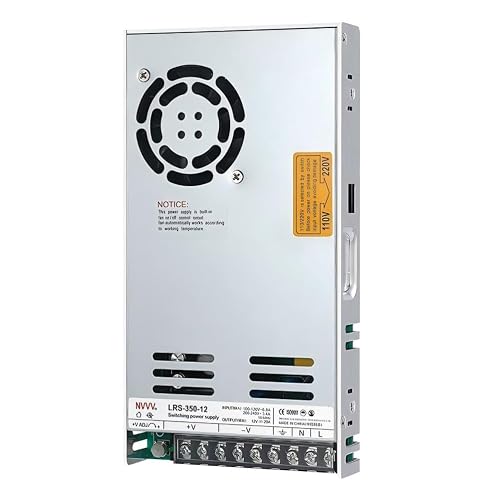 NVVV LRS-350-12 Switching Power Supply 12V 29Amp Enclosed Switchable Power Supply