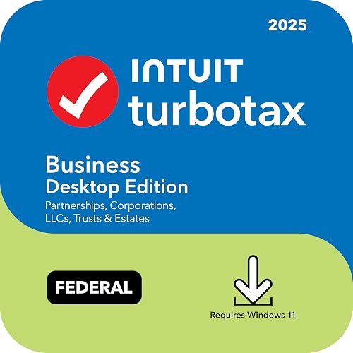 [OLD VERSION] TurboTax Business Desktop Edition 2025, Federal Tax Return [Win11 Download]