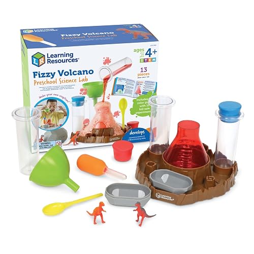 Learning Resources Fizzy Volcano Preschool Science Lab | Preschool Science Kits, Experiments for Kids, STEM Toys, Classroom Must Haves, 13 Pieces, Ages 4+
