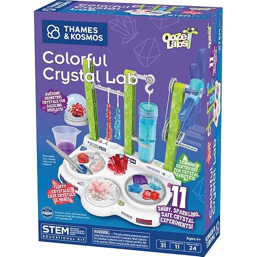 Ooze Labs: Colorful Crystal Lab | Geology Set | Explore the Crystal Science | Complete Lab Setup | Grow Many Shapes & Colors | STEM Science Learning & Education | Ages 6+