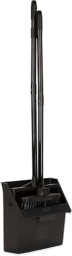 Carlisle FoodService Products Short-Handle Dust Pan and Broom Set, 36 Inch | Duo-Pan, Pivoting Locking Pan, Serrated Yoke, Flared Broom, Disassembling Handles