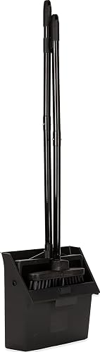 Carlisle FoodService Products Short-Handle Dust Pan and Broom Set, 36 Inch | Duo-Pan, Pivoting Locking Pan, Serrated Yoke, Flared Broom, Disassembling Handles