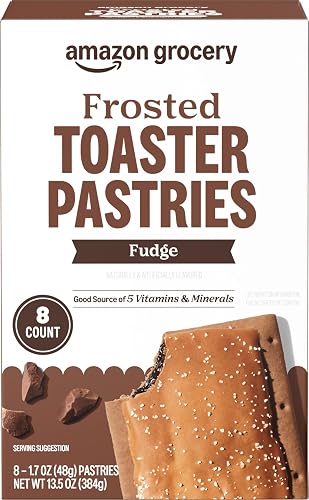 Amazon Grocery, Frosted Toaster Pastries, Fudge, 13.5 ounce, 8 Ct
