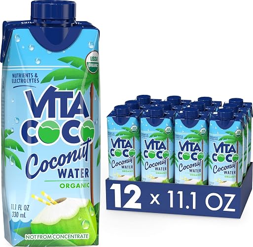 Vita Coco Organic Coconut Water, Original, 11.1 Oz (Pack of 12) | Naturally Hydrating Electrolytes, Refreshing Coconut Taste, Alternative to Soda, Sports Drinks, Sparkling Water, & Juice