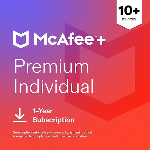 McAfee+ Premium 2027 Antivirus Software, Unlimited Devices | Auto-Renews | 1-year subscription includes VPN, scam protection, identity monitoring, Personal Data Cleanup and password manager