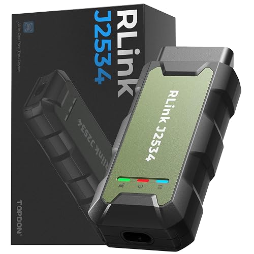 TOPDON RLink J2534 Pass-Thru Programmer, Supports J2534/D-PDU/CAN-FD/DoIP | OEM Reprogramming and Diagnostic Tool, Enhanced J2534 VCI, Compatible with 18+ Vehicle Brands, No OE Software Provided