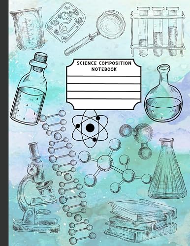 Interactive Science Composition Notebook Perfect for science labs: science notebook, journal, diary, graph and lined paper