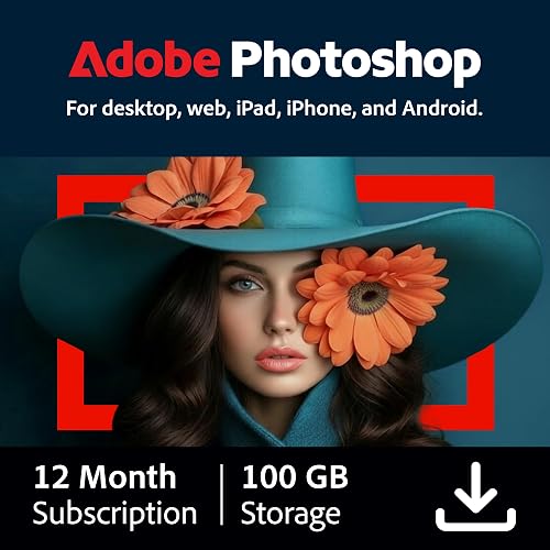 Adobe Photoshop | Photo, Image, and Design Editing Software | 12-Month Subscription with Auto-Renewal, PC/Mac
