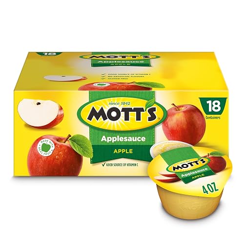 Mott's Applesauce, 4 Oz Cups, 18 Count