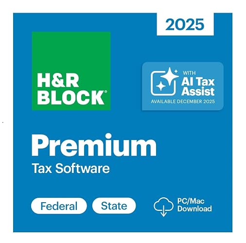 [Old Version] H&R Block Tax Software Premium 2025 Win/Mac [PC/Mac Online Code]