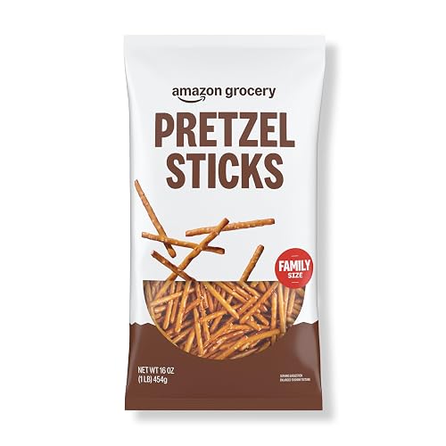 Amazon Brand - Happy Belly Lightly-Salted Pretzel Sticks, 16 ounce (Pack of 1)