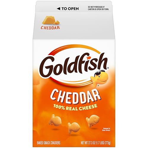 Goldfish Cheddar Cheese Crackers, 27.3 Oz Carton