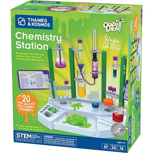 Ooze Labs: Chemistry Station | Experiment Set | Explore Fun Chemistry w/ Complete Lab Setup | Slime, Fizz, Underwater Volcano | STEM Science Learning & Education | Ages 6+