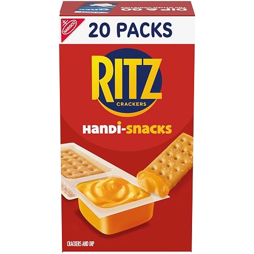 Handi-Snacks RITZ Crackers 'N Cheesy Dip Snack Packs, 20 Snack Packs | Individually Wrapped