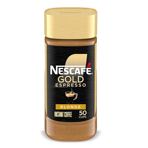 NESCAFÉ Gold Espresso Blonde Instant Coffee, 3.5 oz Jar | Blonde roast instant espresso; single 3.5 oz (100 g) jar