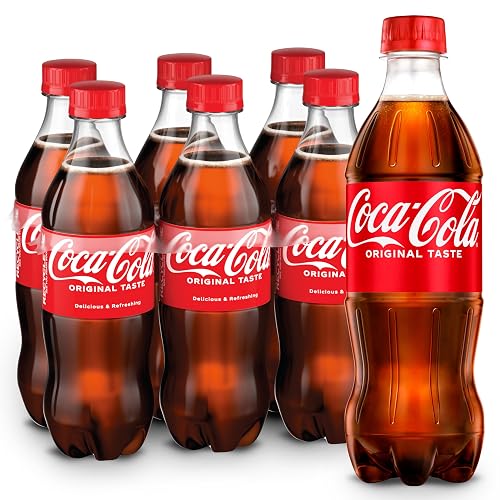 Coca-Cola Soda Soft Drink Bottles, 16.9 fl oz, 6 Pack | Carbonated drink with classic cola flavor