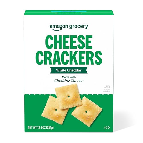 Amazon Brand – Happy Belly White Cheddar Cheese Cracker, 12.4 ounce