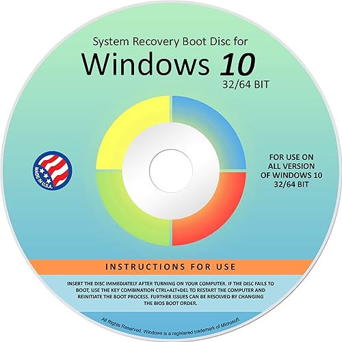 Ralix Reinstall DVD For Windows 10 All Versions 32/64 bit. Recover, Restore, Repair Boot Disc, and Install to Factory Default will Fix PC Easy!
