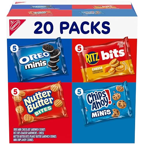 Nabisco, Classic Mix Variety Pack, Oreo Mini, Chips Ahoy! Mini, Nutter Butter Bites, Ritz Bits Cheese, 20 Snack Packs