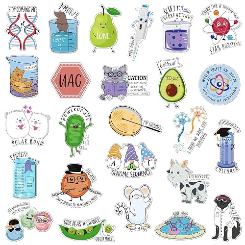 Noveread 25 Pcs Funny Fridge Magnets Punny Chemistry Fridge Reusable Natural Sciences Magnets Funny Biology Refrigerator for Work Home Car Locker Cabinet Gifts Decoration