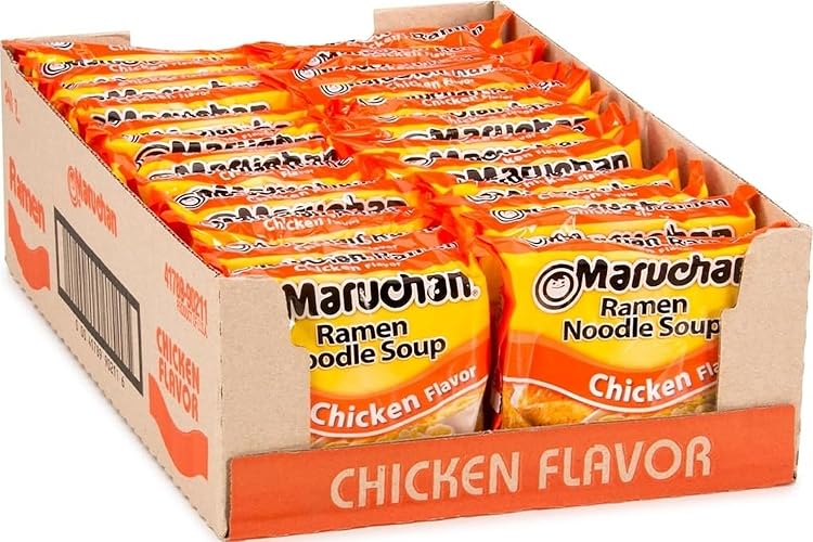 Maruchan Ramen Noodle Soup, Chicken Flavor – Japanese-Style Instant Noodles, Quick & Easy Meal for Kids, Students & Busy Families – 3 Oz. (24 Pack)