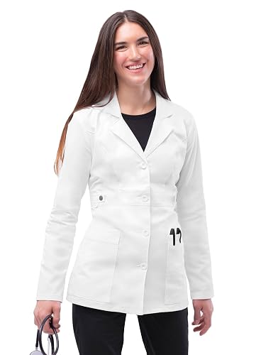 Adar Universal Stretch Lab Coat for Women - 28" Tab-Waist Lab Coat