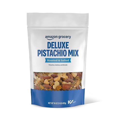 Amazon Grocery, Deluxe Pistachio Mix, Roasted & Salted, 16 Oz (Previously Happy Belly, Packaging May Vary)
