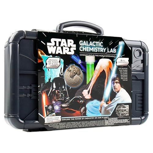 STAR WARS Galactic Chemistry Lab, Science Kit for Kids with 8 Easy Experiments and Reactions, Including DIY Lightsaber, Slime & Earth Science, Toys, Chemistry Set, Gifts for 6 Year Old Boys