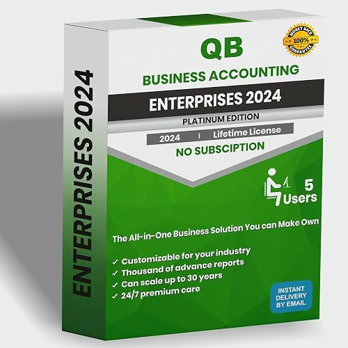 QB - Enterprise Solutions 2024 Platinum | 5 Users | Lifetime Version | No Subscription | Only for PC not for Mac | Instant Message Delivery (12 hrs) | No DVD