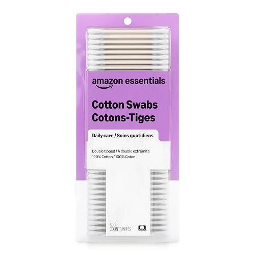 Amazon Essentials Cotton Swabs, 500 Count (Previously Amazon Basics)