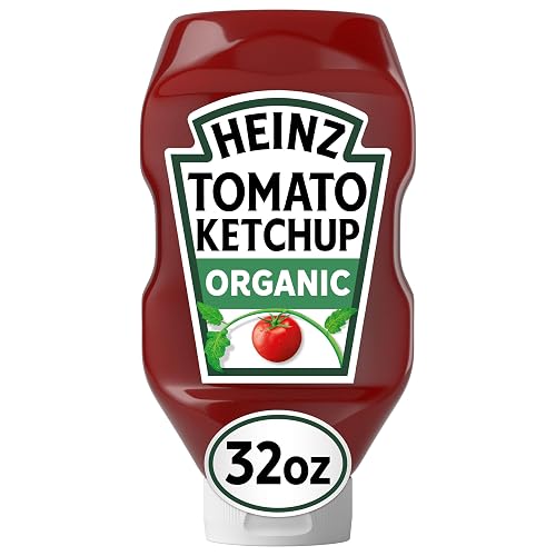 Heinz Organic Tomato Ketchup, 32 oz Bottle | America’s Favorite Ketchup®, No Artificial Sweeteners, No High Fructose Corn Syrup, All Natural Ingredients