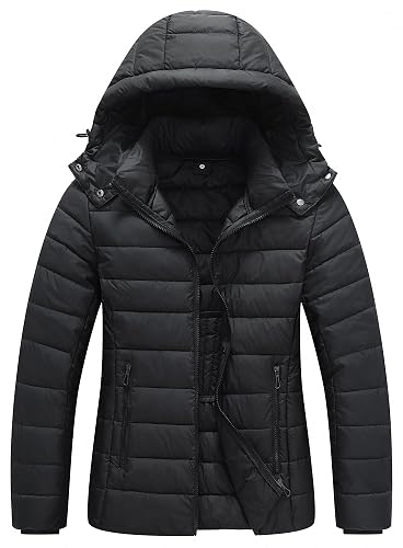 TDYPCI Women's Lightweight Waterproof Puffer Jacket Warm For Cold Winter | Lightweight, Waterproof, Windproof, Thickened Insulated Quilted Design, Detachable Hood